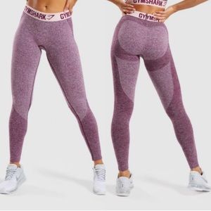 Gymshark Flex Leggings- Dark Ruby/ Blush Nude